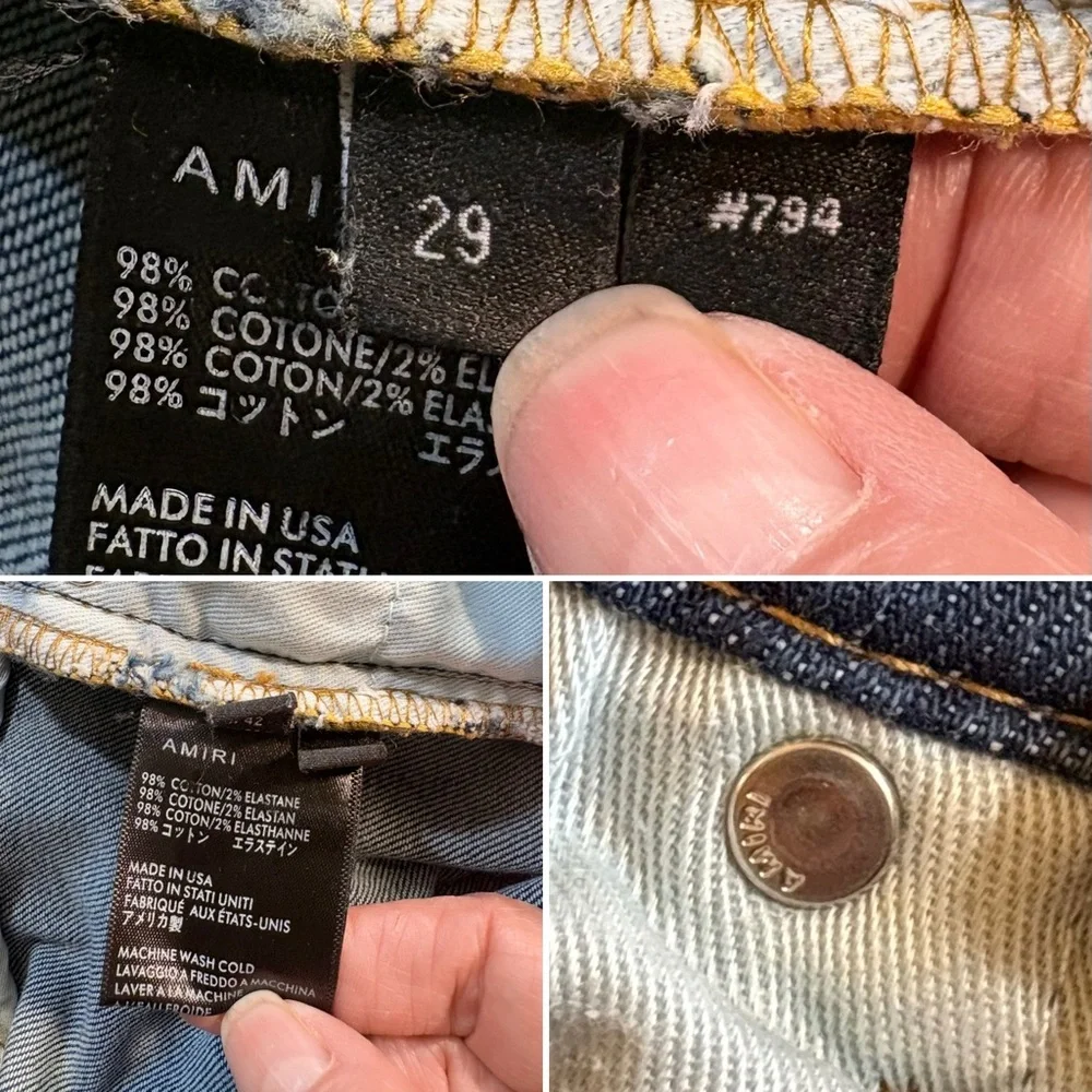 AMIRI authentic selvedge